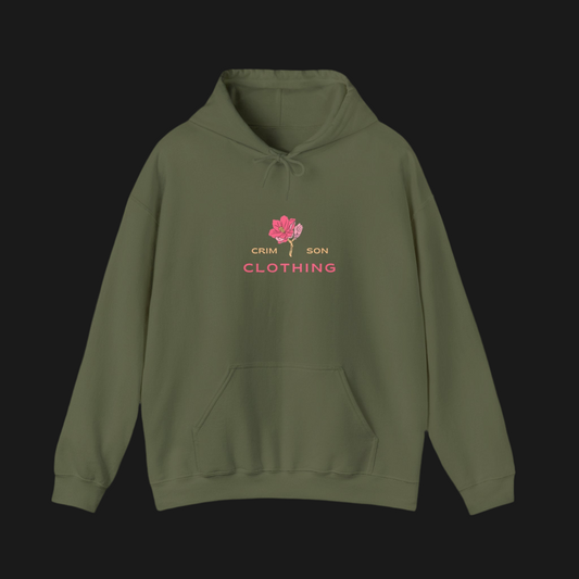 Crimson Flower Go With Your Heart Hoodie